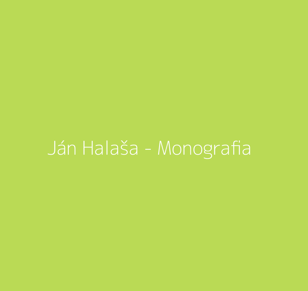 Title.ATT Ján Halaša - Monografia